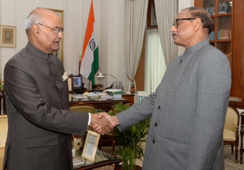 With Shri Ram Nath Kovind, President of India at Rashtrapati Bhawan