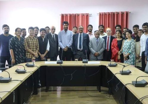 With students at HNLU, Raipur