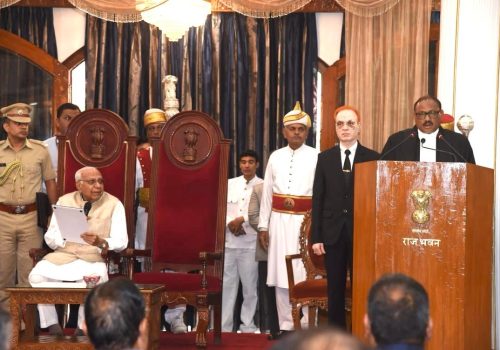 Sworn in as the Chief Justice of Chhattisgarh High Court by Governor Balram Das Tandon